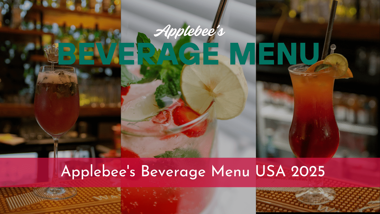 Applebee's Beverage Menu USA 2025