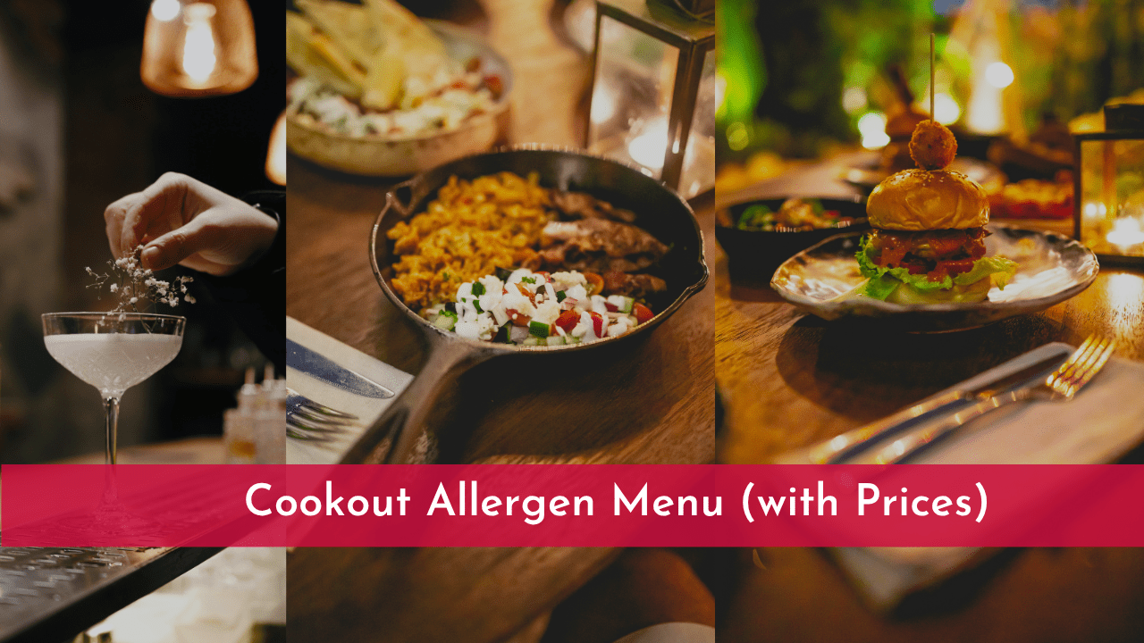 Cookout allergen menu