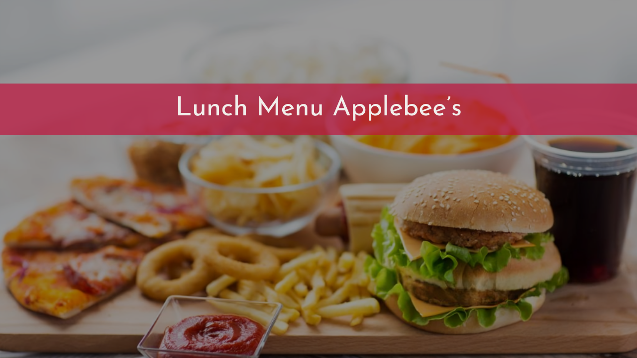 lunch menu applesbee's