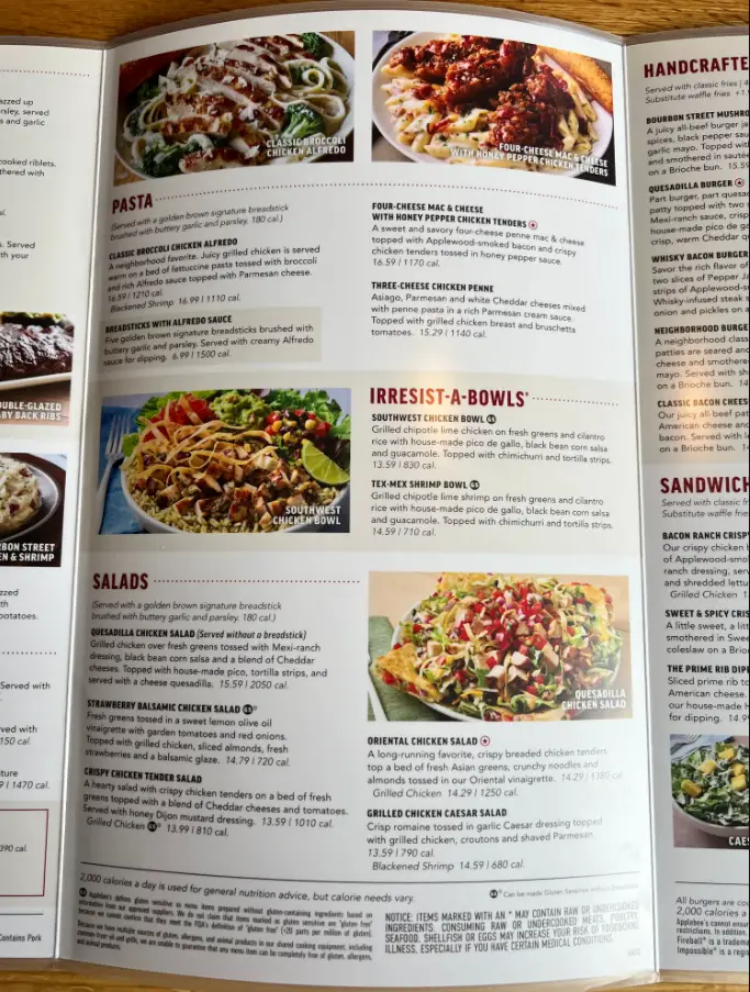 Applebees-Salads-Menu-Prices